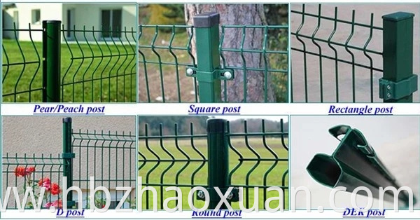 Outdoor Garden Used 3D Curved Fencing Panels Green Coated Border Fence